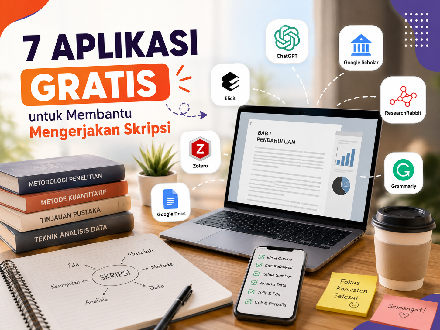 7 Aplikasi Gratis untuk Membantu Mengerjakan Skripsi