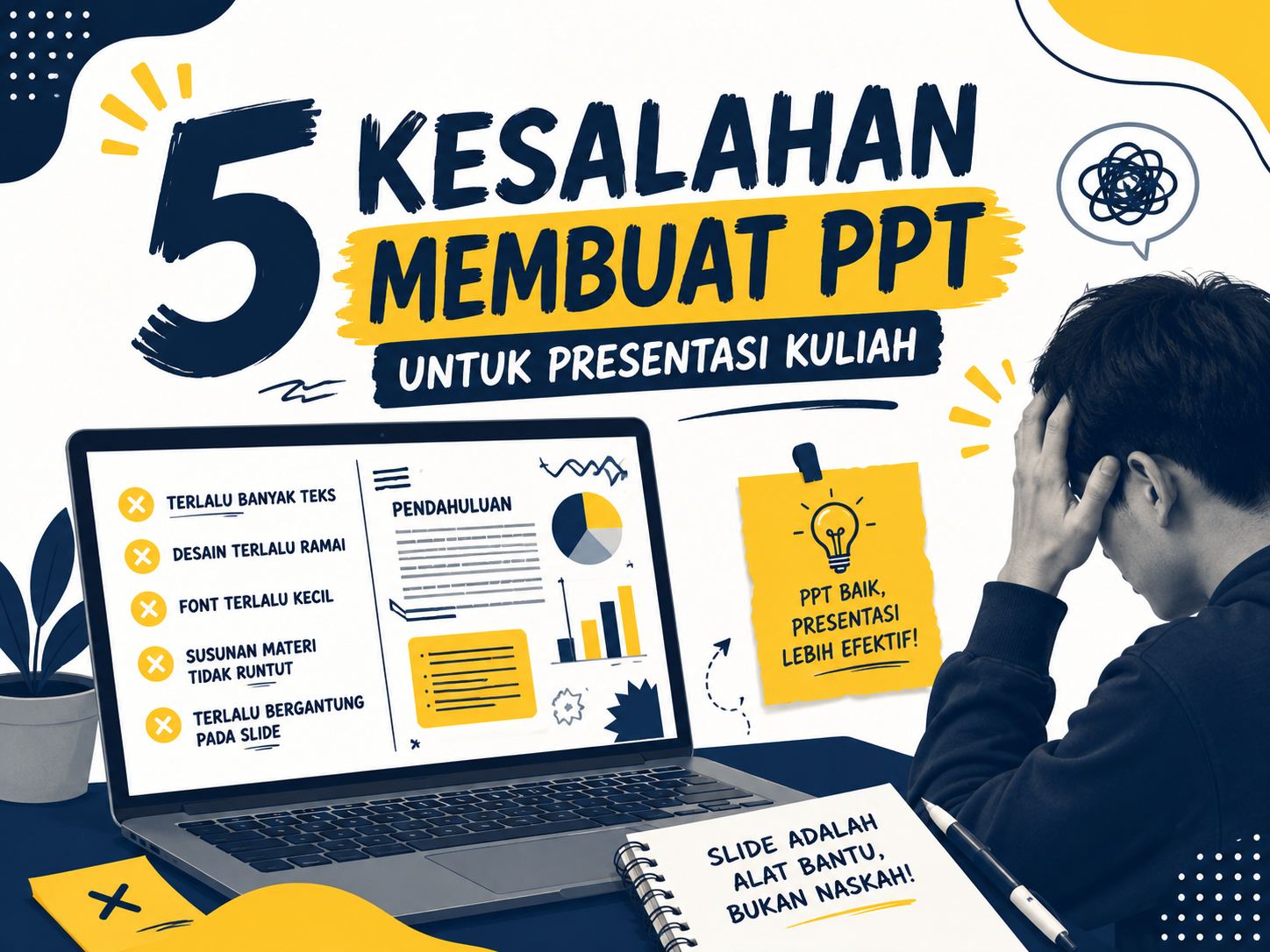 5 Kesalahan Membuat PPT untuk Presentasi Kuliah