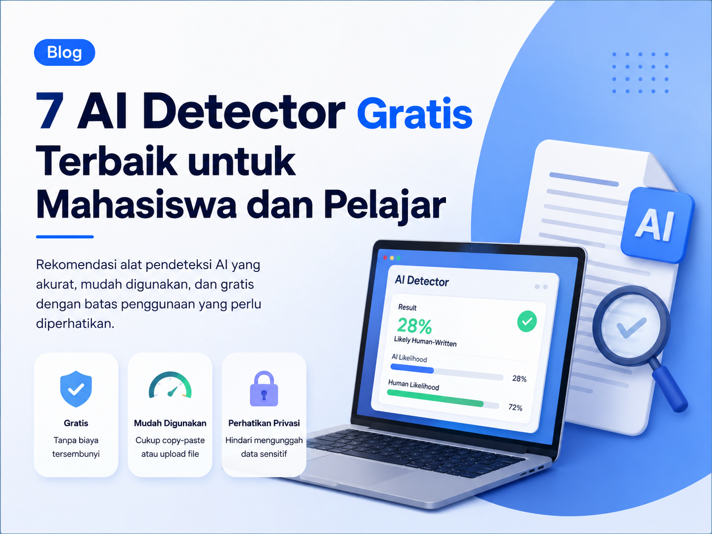 7 AI Detector Gratis untuk Cek Tulisan Kamu