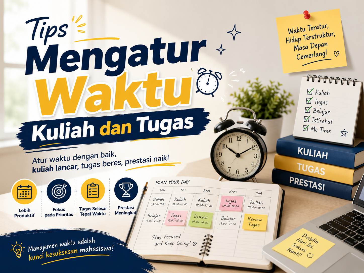 Tips Mengatur Waktu Kuliah dan Tugas