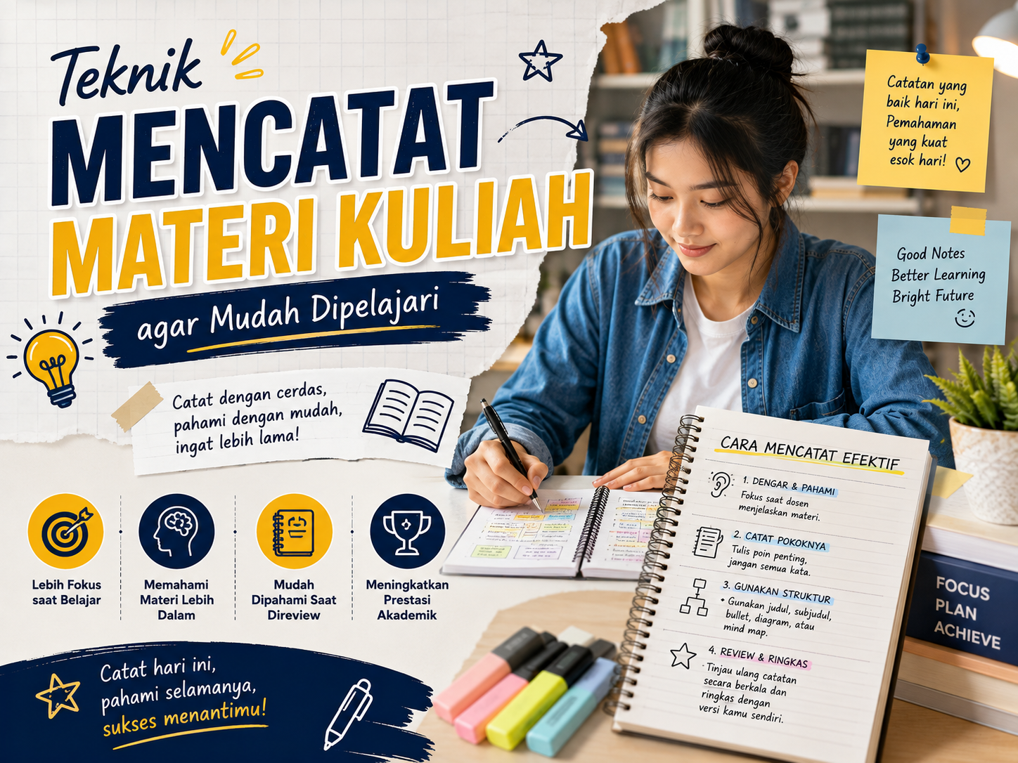 Teknik Mencatat Materi Kuliah agar Mudah Dipelajari