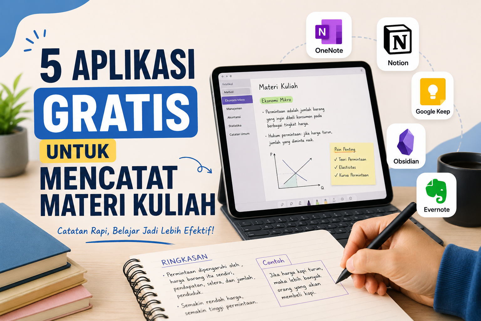 5 Aplikasi Gratis untuk Mencatat Materi Kuliah